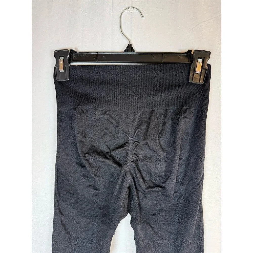 Womens Leggings Size S Black Seamless High Waist Scrunch Butt Tummy